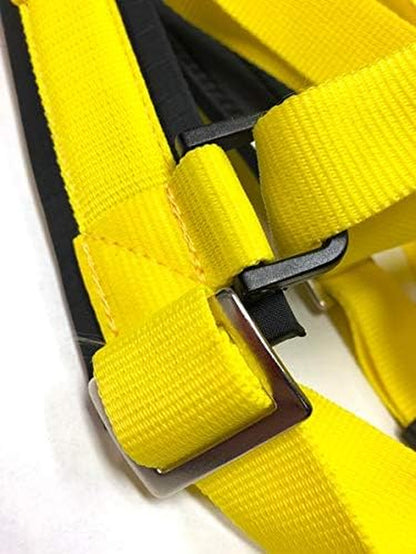 Adjustable Sled Pro Harness - Small, Yellow, Dog Pulling Harness for Large Breeds & Giant Dogs, Great for Dog Joring